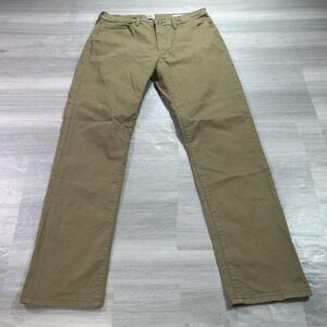 Flint And Tinder Pants Mens 34x31 Beige Straight Fit Canvas Chino Casual